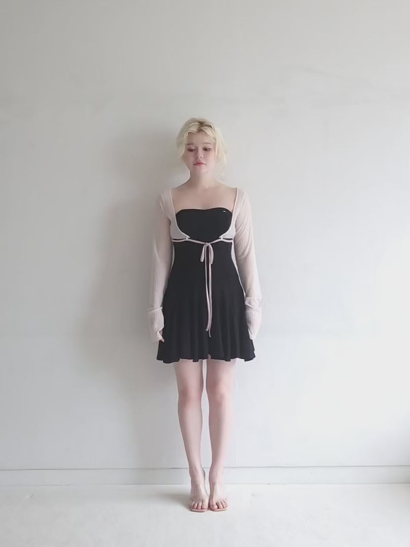 ANDMARY】Lona ribbon mini dress