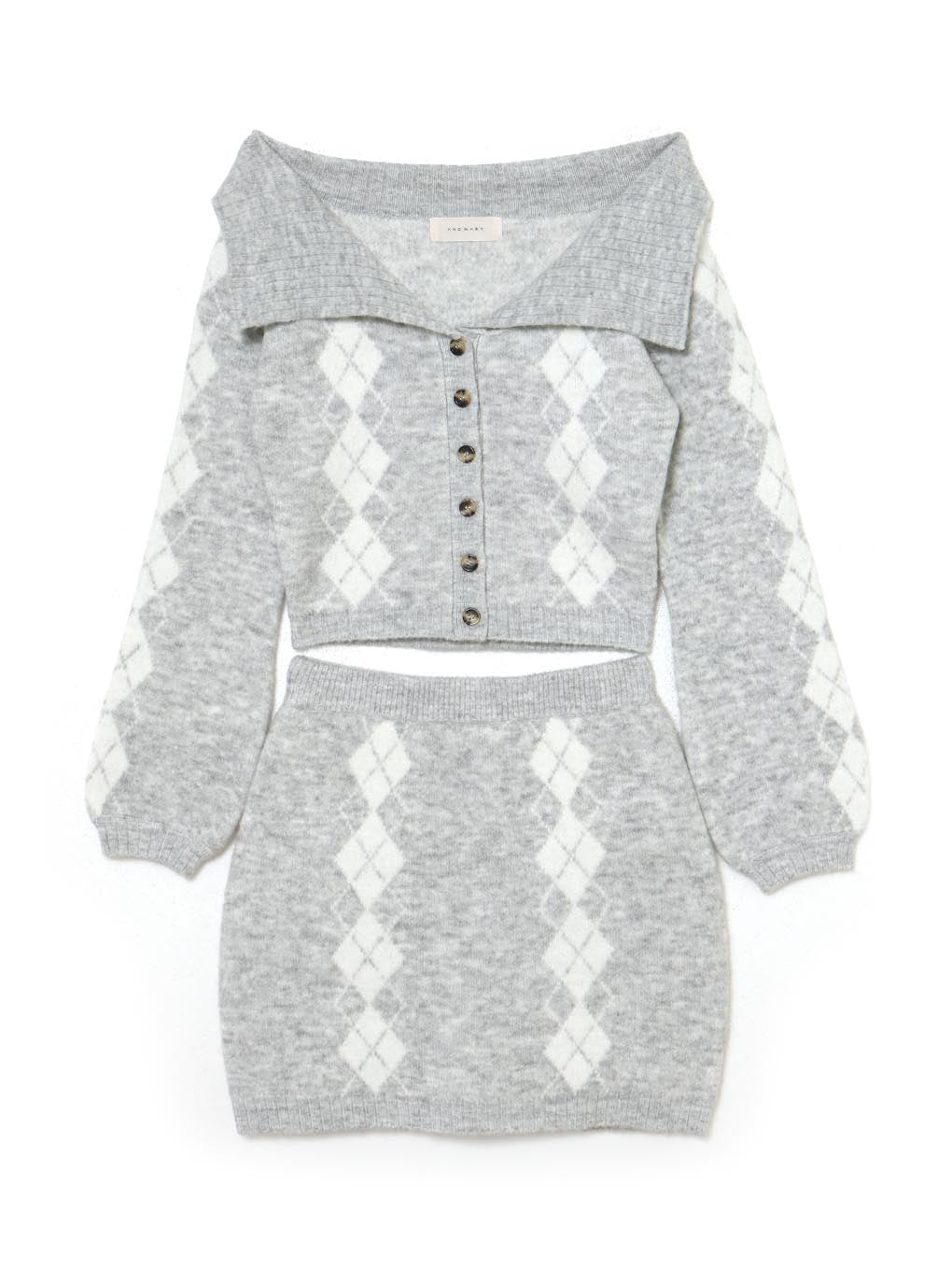 ANDMARY Dona argyle knit set up tina 新品