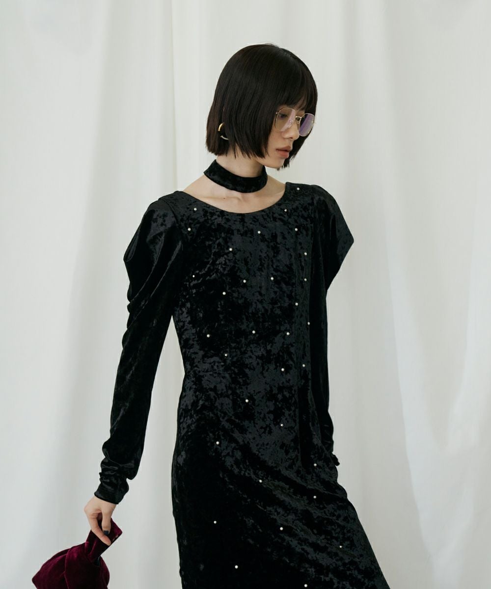 pearl glow velour dress | ANDRESD