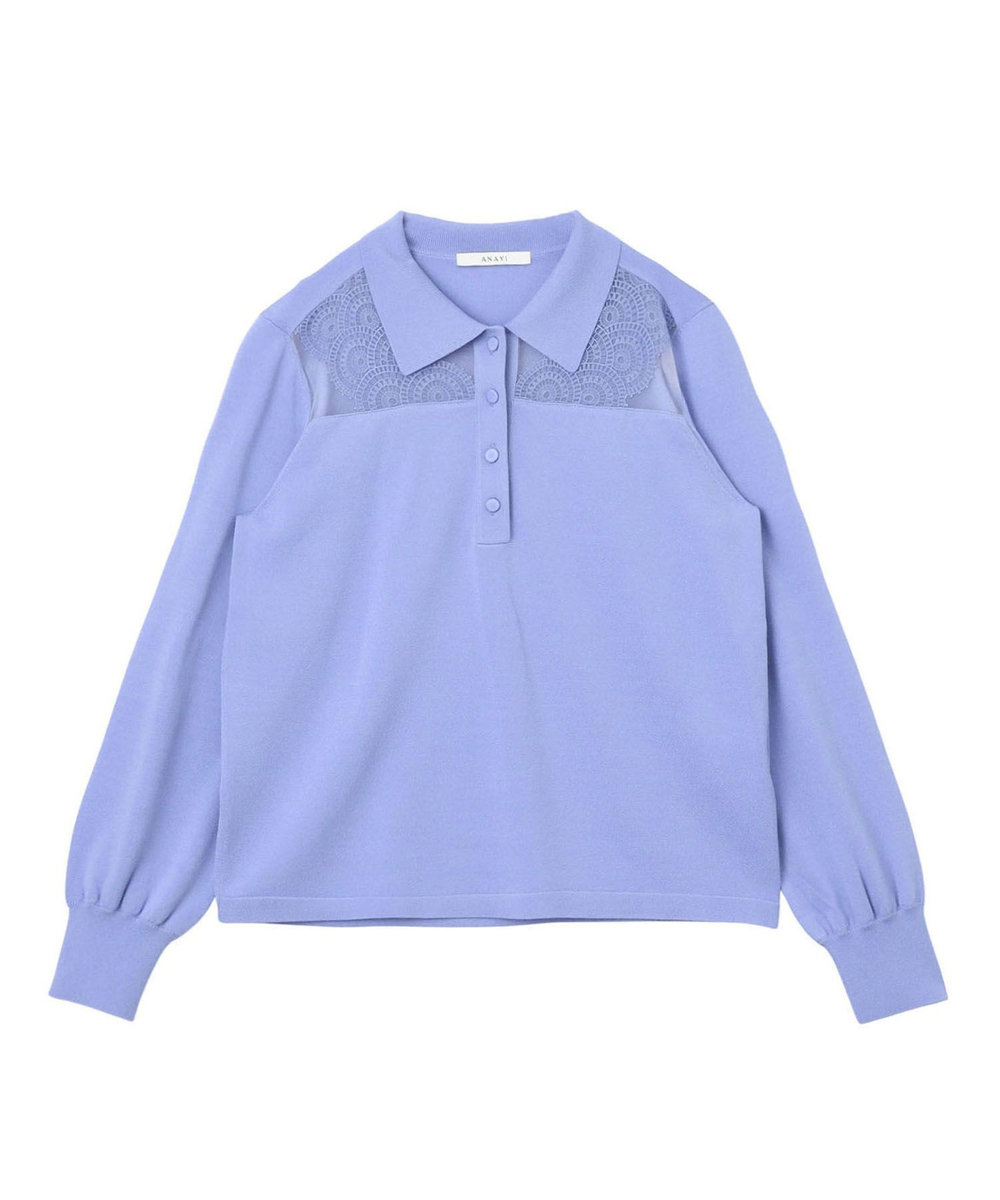 衿付きシアーレース プルオーバー|ANAYI OFFICIAL ONLINE STORE