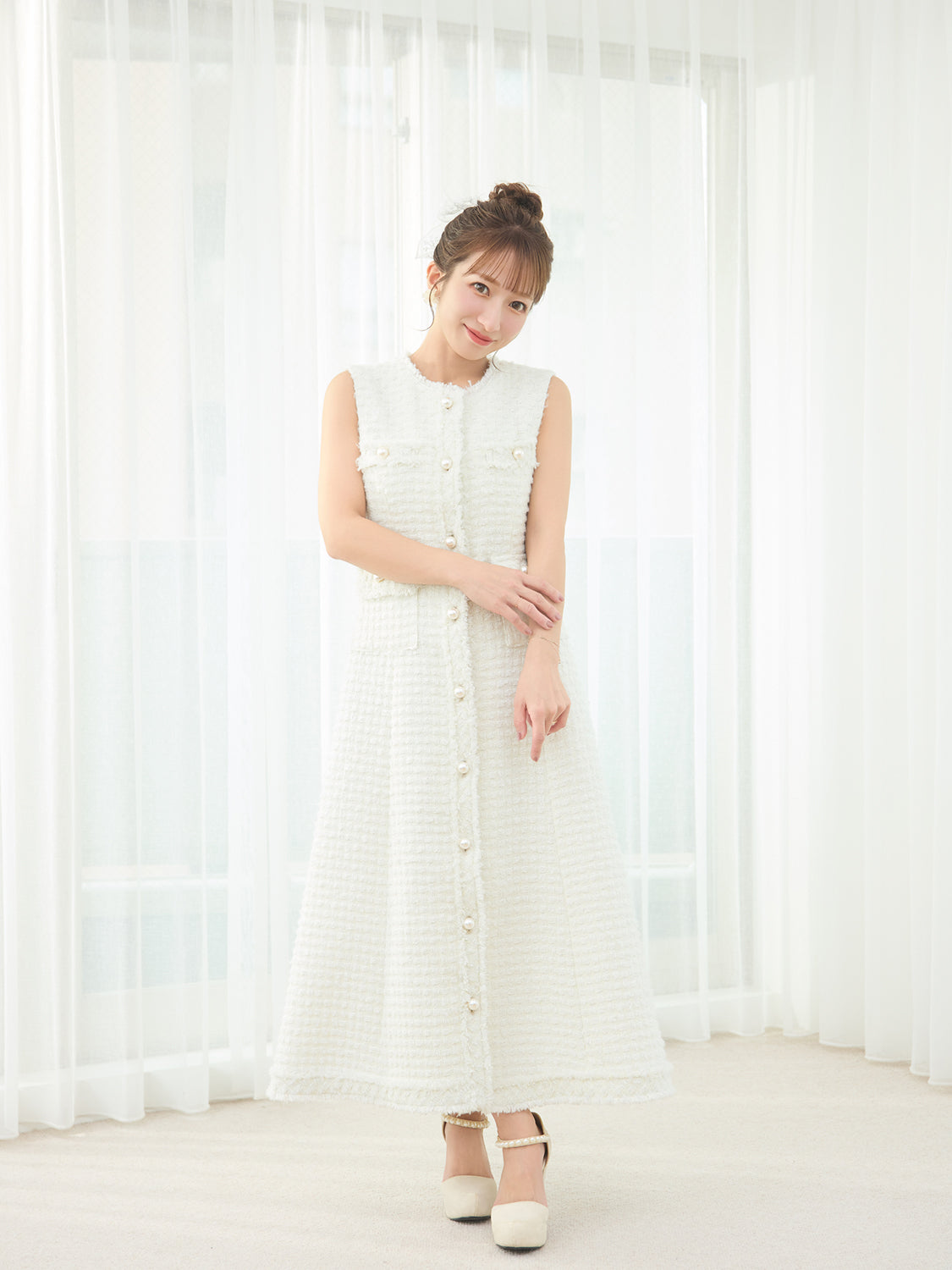 ツイードワンピース