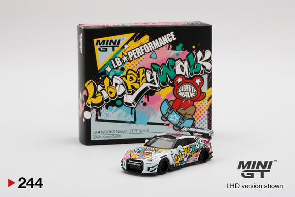1:64 Nissan GT-R (R35) -- LB☆WORKS -- LBWK Kuma Graffiti -- Mini