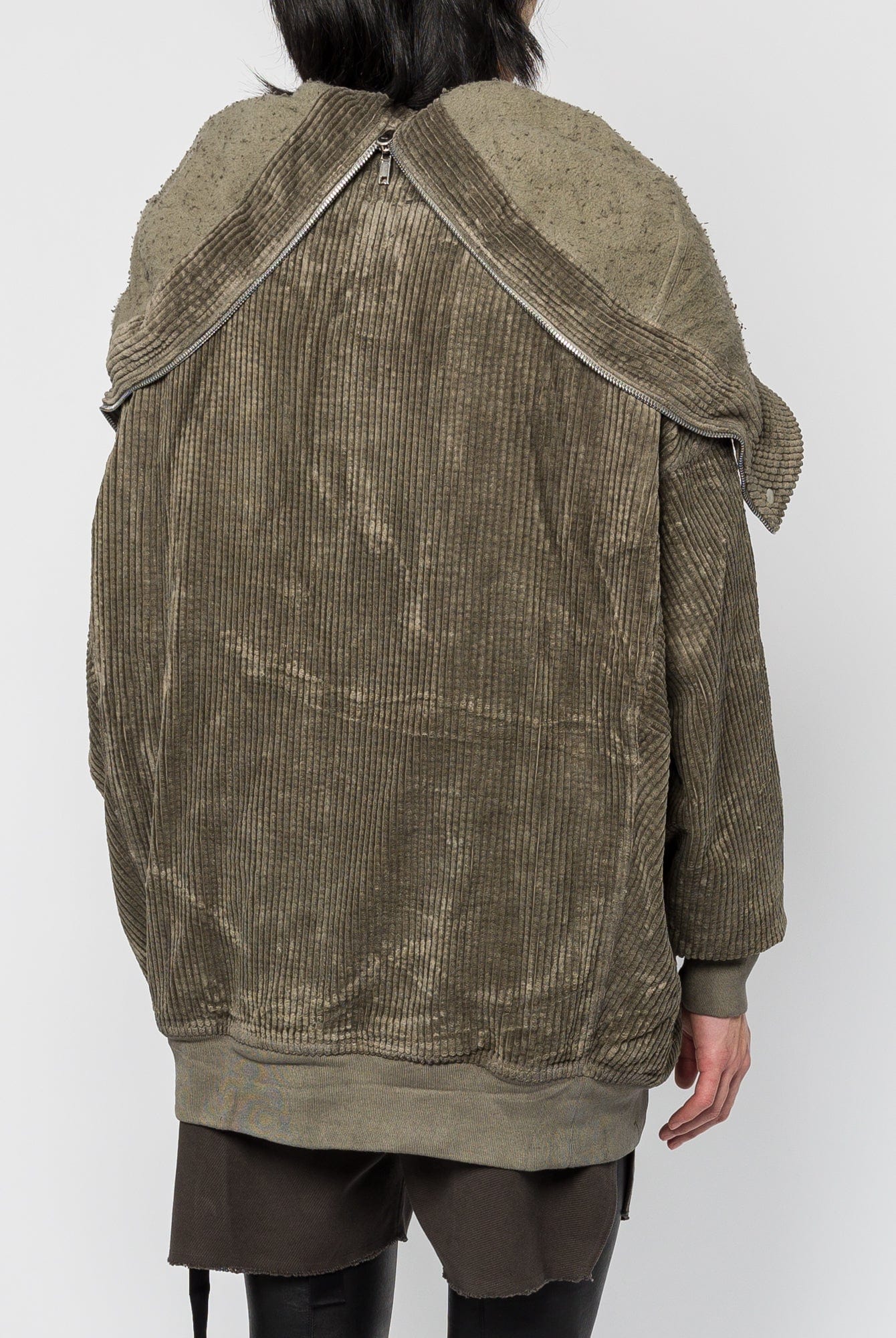 Rick Owens DRKSHDW Hooded Long Bomber in Dust – Antidote Fashion