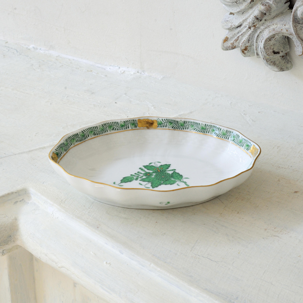 ヘレンド アポニー・グリーン スイートディッシュ | antina for