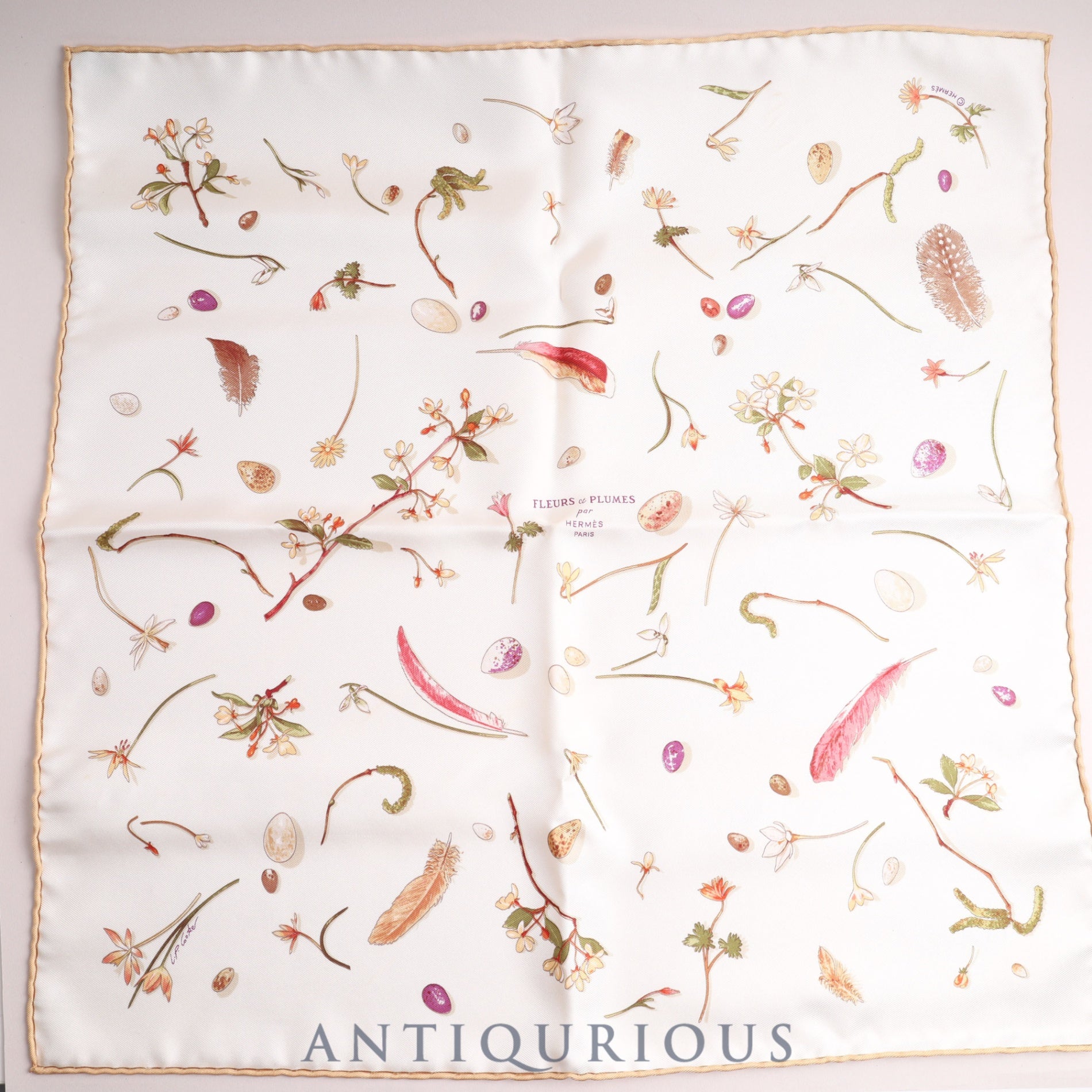 エルメス スカーフ カレ45 FLEURS et PLUMES SILK100% 箱 | 東京銀座の