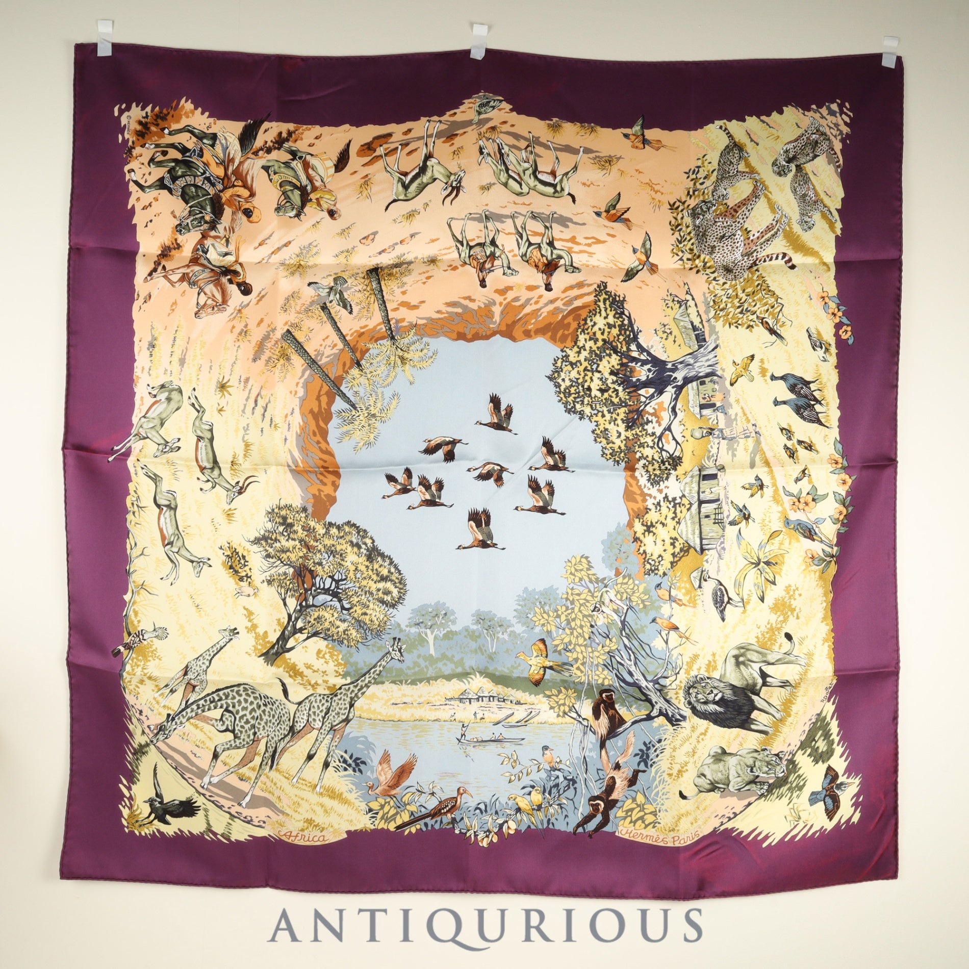 エルメス スカーフ カレ90 アフリカ SILK100% 箱 | 東京銀座の