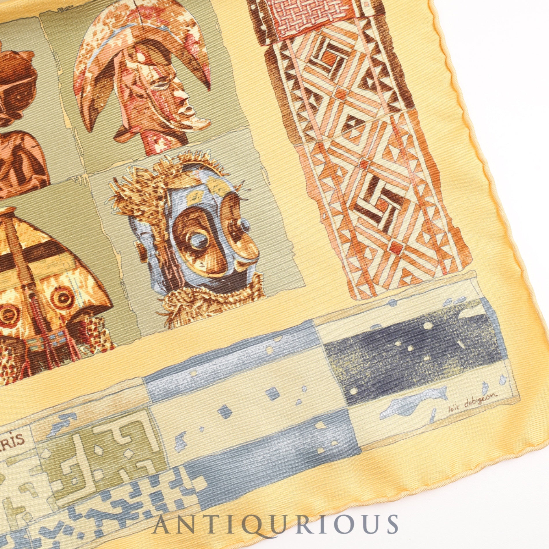 エルメス スカーフ カレ45 PEERSONA 仮面 SILK100％ 箱 | 東京銀座の