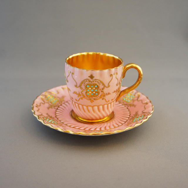 コールポート「ジュール装飾 金彩 デミタスカップ&ソーサー