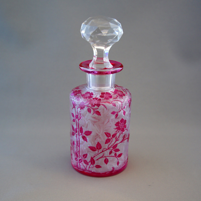 ぷっちまま☆オールドバカラ 香水瓶M＆ラスター彩エナメル彩グラス2客