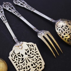 ピュイフォルカ「Emile Puiforcat サーバーセット」《アンティックかとう》