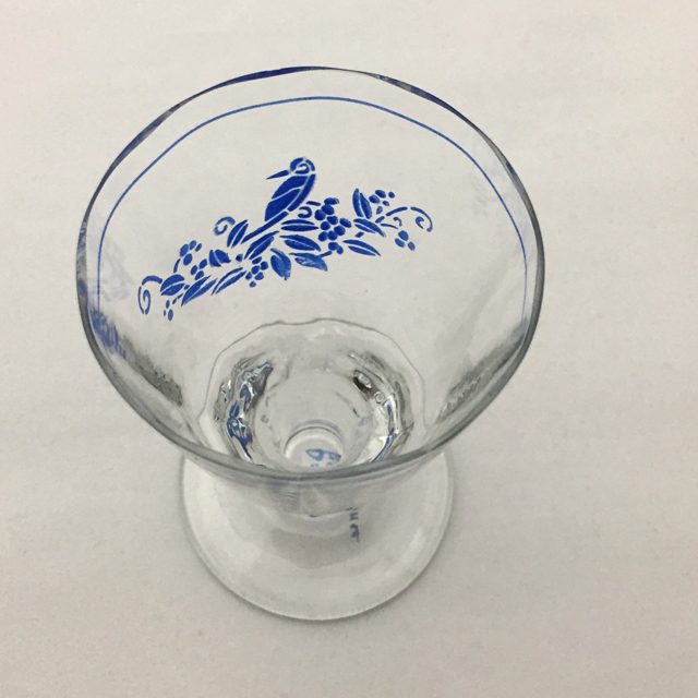 Daum ドーム フランス製 ガラスの置物 ブルー Daum ドーム フランス製