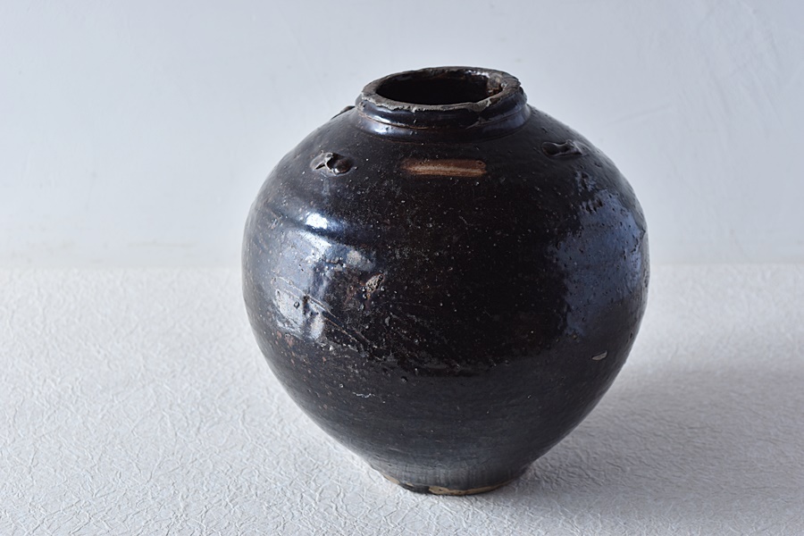 アンティーク 骨董 古美術】 南蛮 ルソン 茶壷 花瓶 花器 陶芸 茶道具