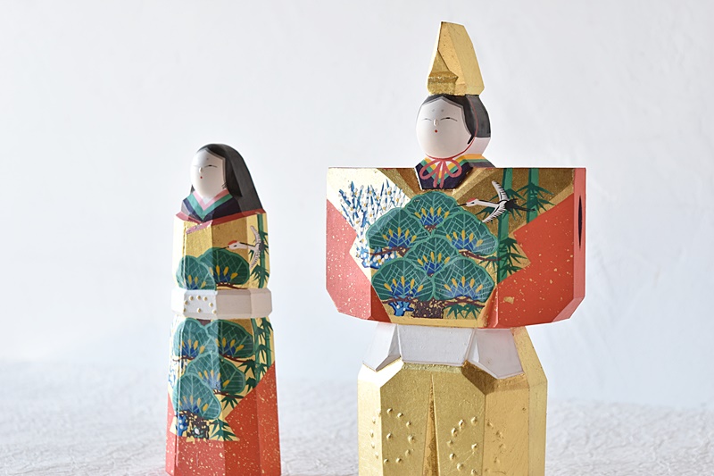 奈良一刀彫 雛人形 川口神泉 - 生活骨董と古布のアンティークショップ
