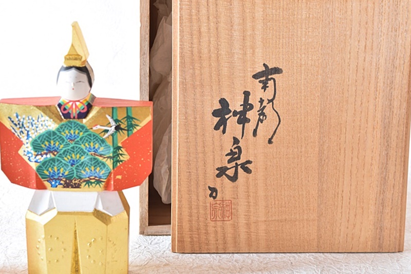 奈良一刀彫 雛人形 川口神泉 - 生活骨董と古布のアンティークショップ