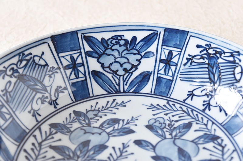 源右衛門 染付芙蓉手 皿 2枚セット 舘林源右衛門 - 生活骨董と古布の