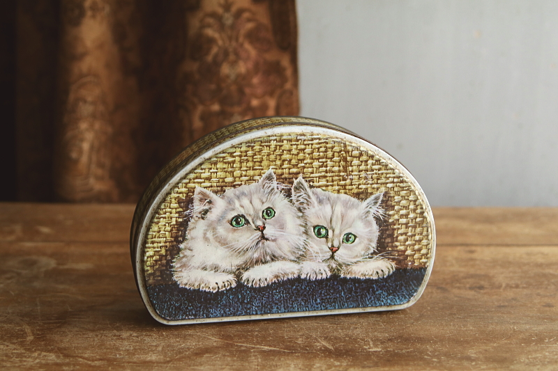 仔猫のビスケット缶 イギリス アンティークストリュフ 20251125
