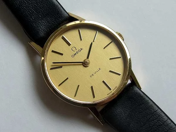 訳あり OMEGA デヴィル 腕時計 ゴールド レザー ヴィンテージ 2876