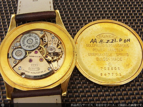 HA-6035| ビューレン グランプリ Cal.1420 金張りケース 手巻き BUREN