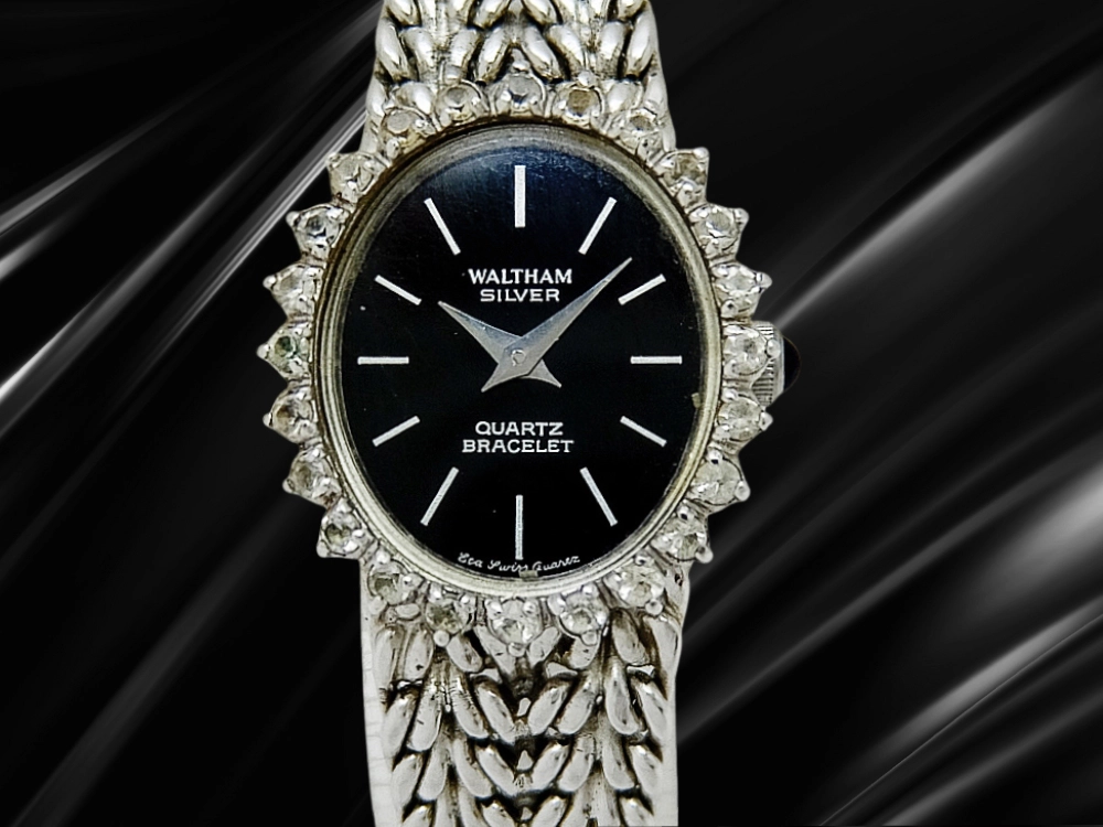 HB-0275| ウォルサム ブレスレット シルバー 宝飾ベゼル オーバル型