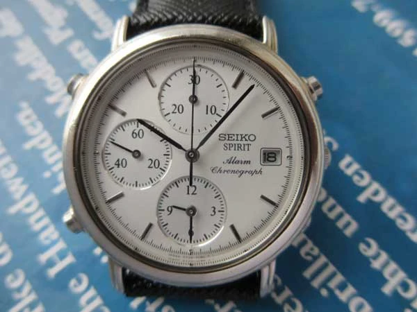 JA-0378| セイコー SPIRIT クロノグラフ&アラーム クォーツ 7T32-7000