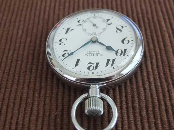 JA-1576| セイコー 美品 SEIKO 鉄道時計 19セイコー プレシジョン 15石