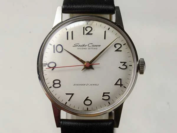 JA-1801| SEIKO CROWN クラウン セコンドセティング 21石 手巻き 立体