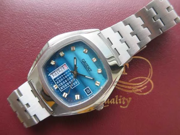 JA-1098| オリエント 万年カレンダー 復刻モデル ブルー文字盤 自動