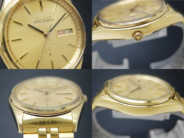 JA-2677| セイコー キングクォーツ 9923-7020 SGP/SS ゴールドダイヤル