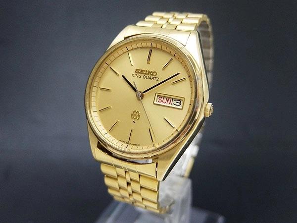 JA-2677| セイコー キングクォーツ 9923-7020 SGP/SS ゴールドダイヤル