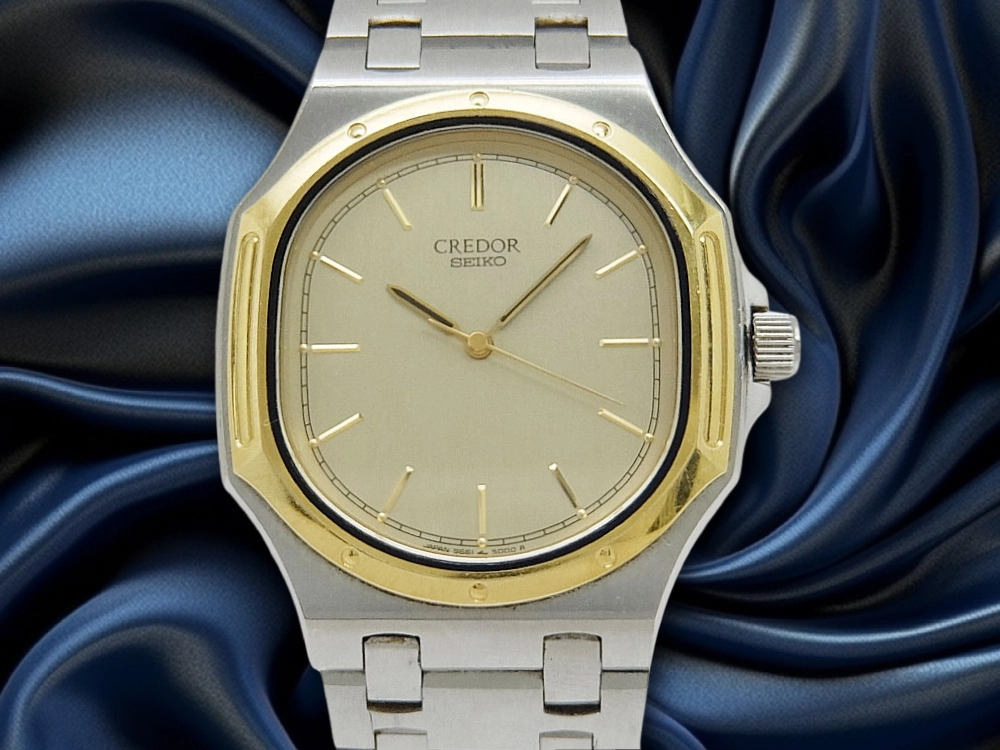 JA-2768| セイコー クレドール 9661-5000 14Kべゼル/SS ゴールド