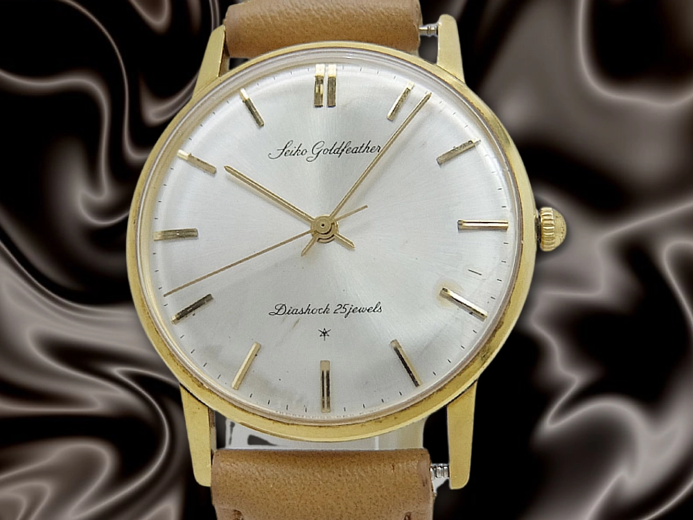 JA-2798| セイコー ゴールドフェザー Ref.15008 25石 K18 超薄型金無垢