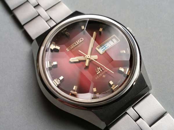 JA-0727| セイコー LM ロードマチック 5面カットガラス ダークレッド