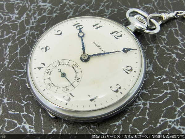 L-2123| モーリス MOIRES 少し小振りな懐中時計 ポーセリンダイヤル