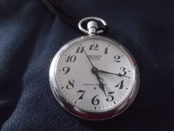 セイコー 鉄道開通100周年記念 懐中時計 内箱、取説・保証書(切れ)、紐