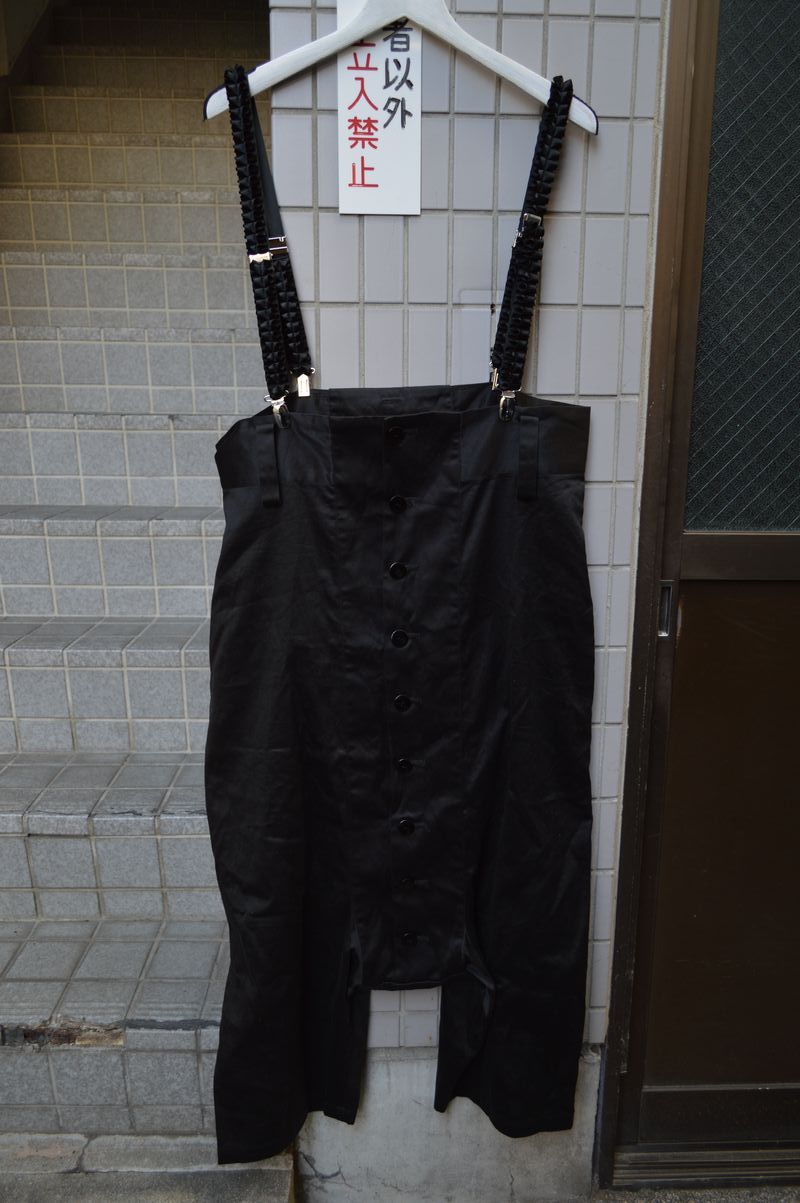 USED】LIMI feu(リミフゥ)サスペンダー付きサルエルパンツ