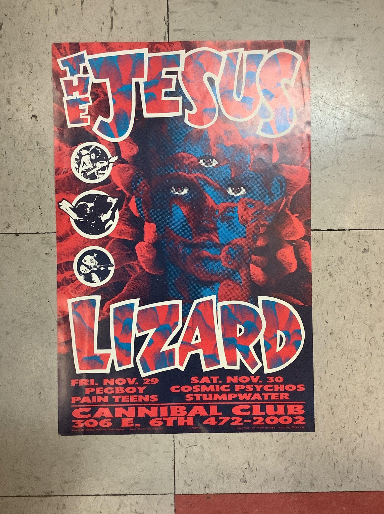 The Jesus Lizard at Cannibal Club - 1991 (Poster) – Antone's