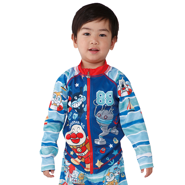 波ボーダー柄ラッシュガード｜アイテム｜アンパンマンキッズ