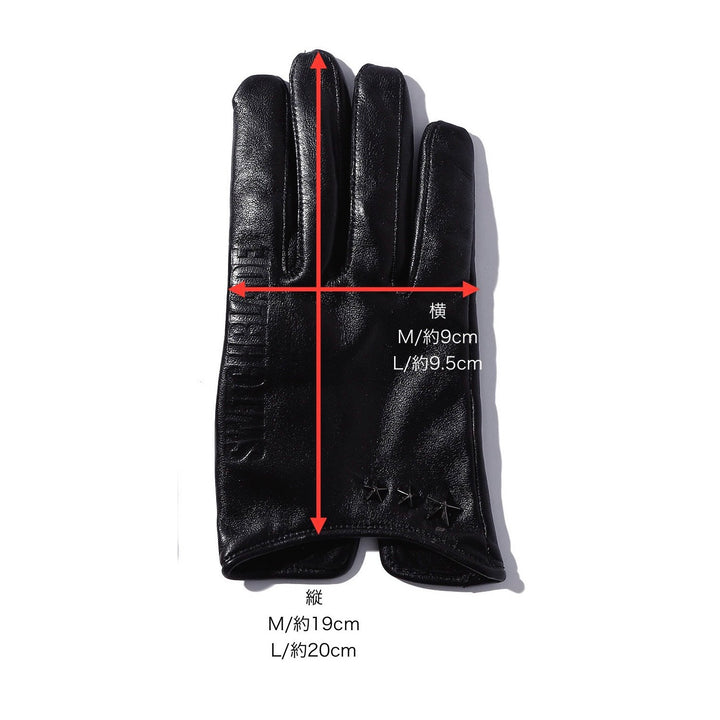 SWITCHBLADE(スイッチブレード) STAR-STUDDED LEATHER GLOVES / BLACK
