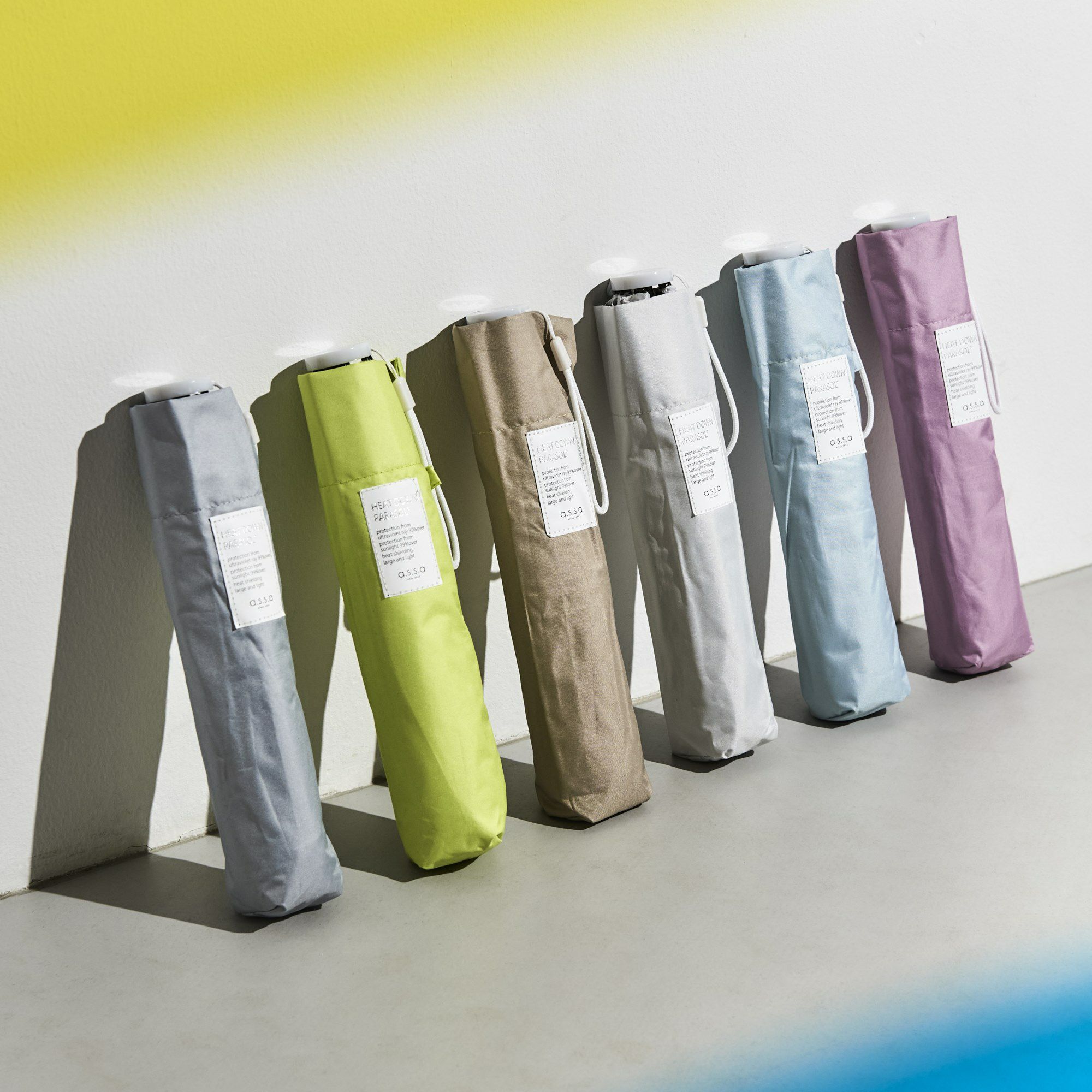 日傘 無地 《HEAT DOWN PARASOL》 折りたたみ傘 HM716 | ASCENTE