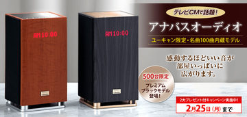 上部にCD、100曲プリインの一体型「アナバスオーディオ」限定黒モデル