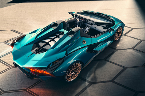 ランボルギーニ、「シアン ロードスター」世界初公開。限定19台の