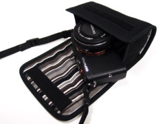 OLYMPUS PEN E-PL6 Liteレンズキット用の帆布製ケース - デジカメ