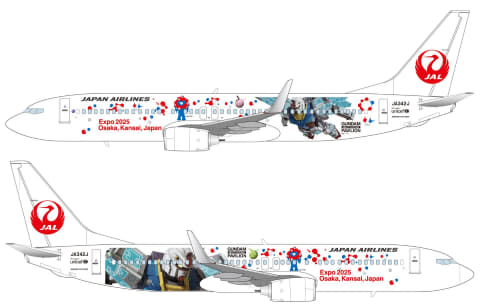 JAL × GUNDAM FLY TO THE FUTURE PROJECT」始動！ 大阪・関西万博仕様