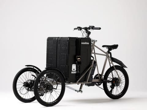 カーゴバイク 三輪自転車 フロントカーゴ 木箱付き【☆直接引渡しのみ