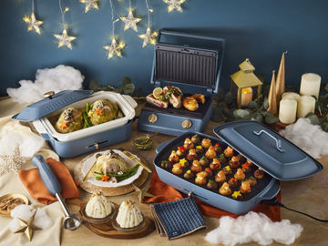 ブルーノ、柔らかな限定色アッシュグレイズのホットプレートや電気調理