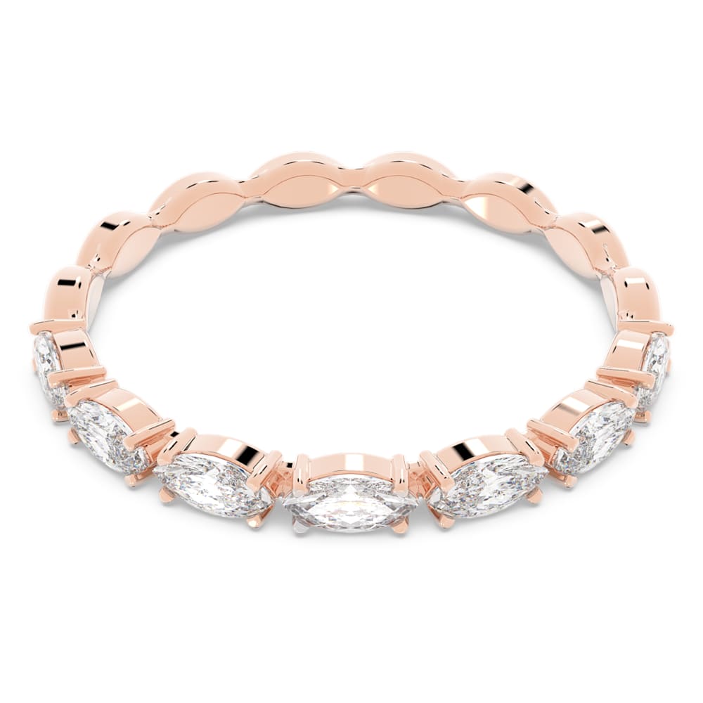 Matrix Vittore ring, Marquise cut, White, Rose gold-tone plated