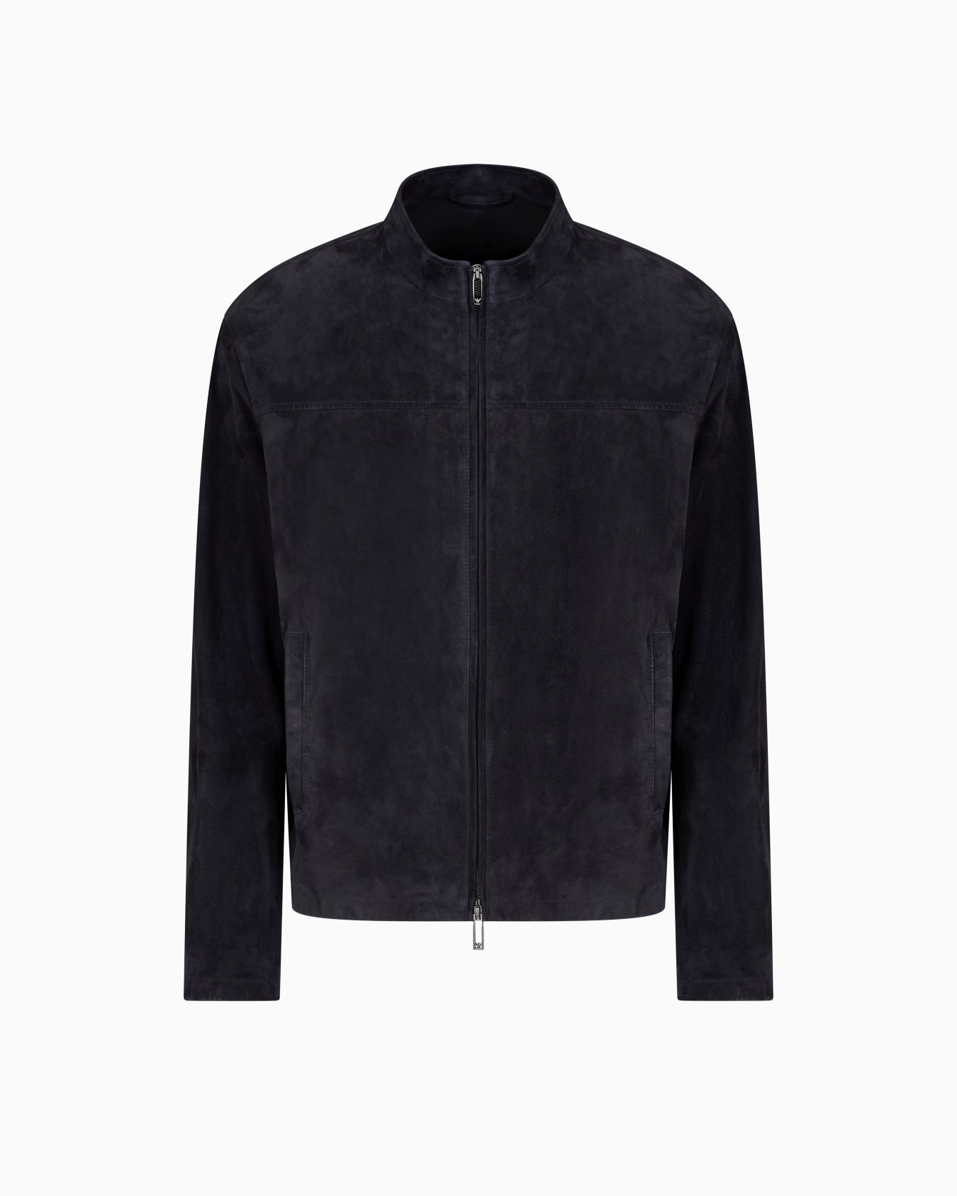 Suede goatskin full-zip jacket | Emporio Armani