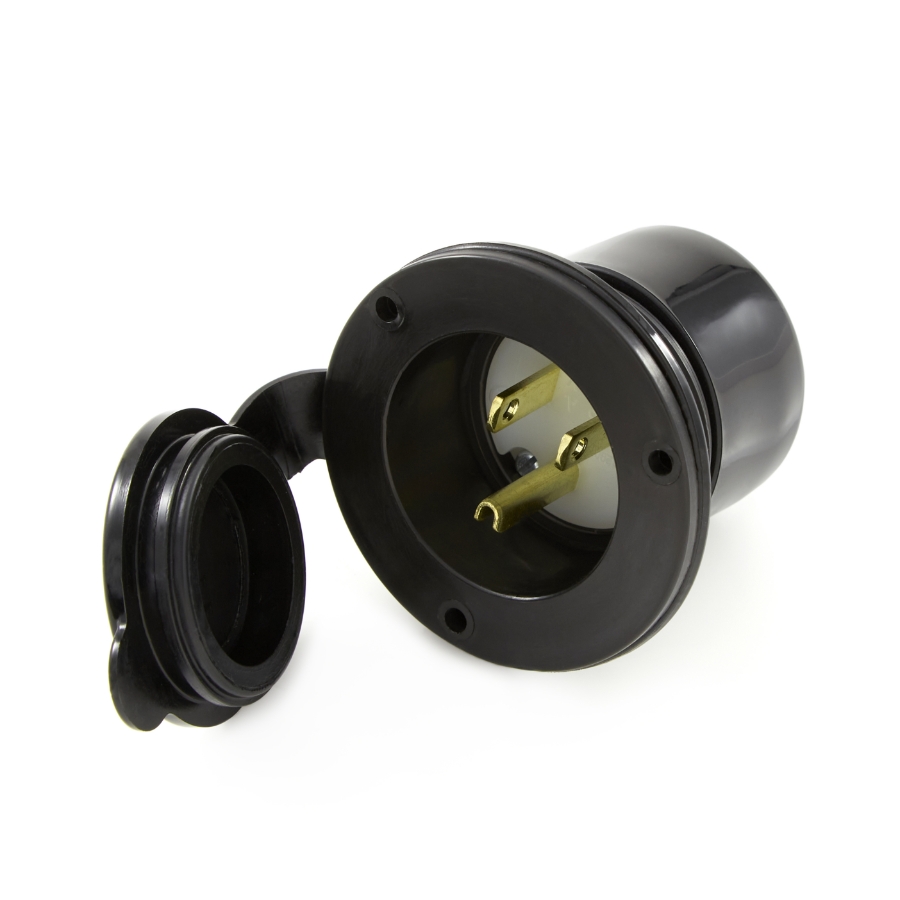Marinco 5278DRI Straight Blade Inlet, 15A, 125V | Waytek