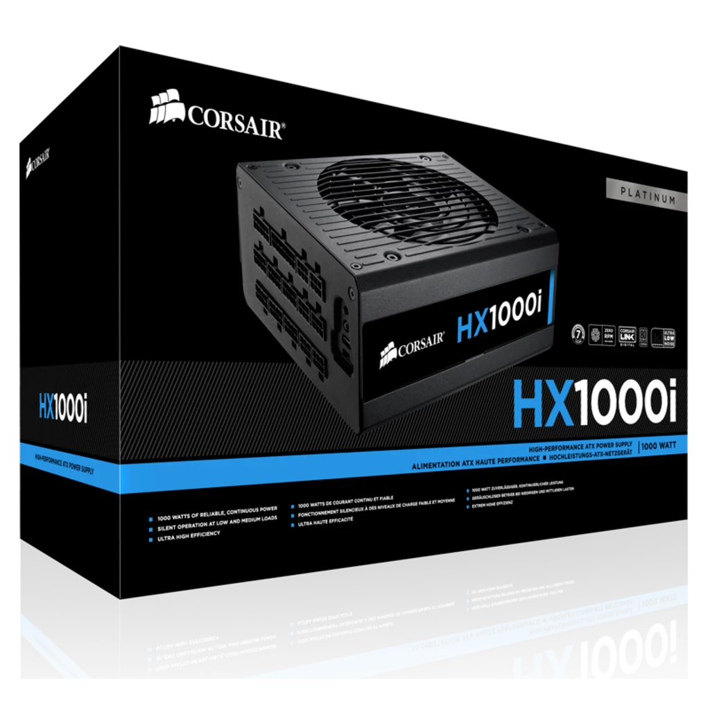 HXi Series™ HX1000i High-Performance ATX Power Supply — 1000 Watt