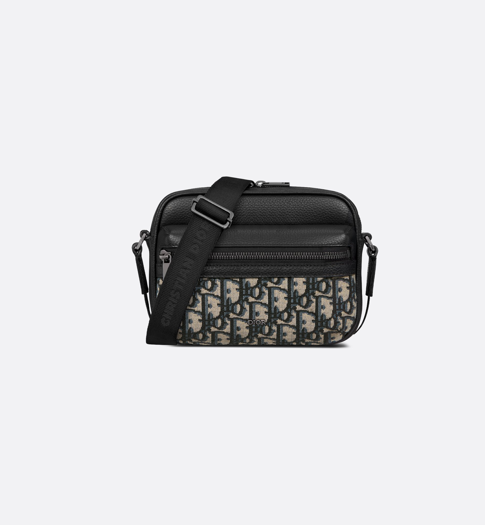 Mini Rider 2.0 Zipped Messenger Bag Black Dior Oblique Jacquard